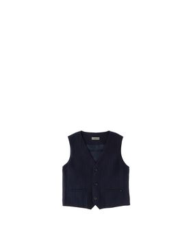 Gilet misto cotone BLU NAVY 3A