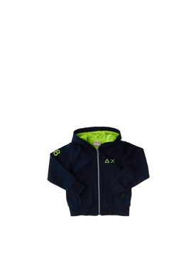 SUN68 Felpa con zip BLU NOTTE 8A
