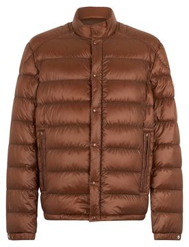 Men's Quilted Short Puffer Jacket with High Collar