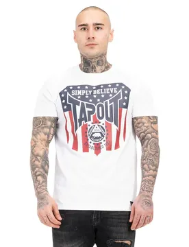 T-shirt à Manches Courtes Tapericano White / Dark Navy / Dark Red 2XL