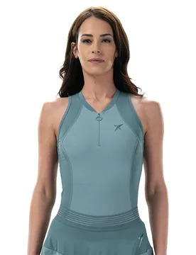 Brisa Sleeveless Polo Green S - Drop Shot - FashionsVida