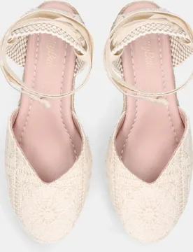 Alpargatas de cuña Deborah de mujer en tejido efecto crochet - Pretty Ballerinas - FashionsVida