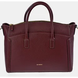 Bolso tote en piel con asas y bandolera