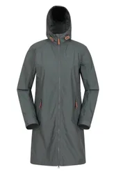 Iona' Water Resistant Longline Softshell Rain Jacket - Dark Green - Size: 16