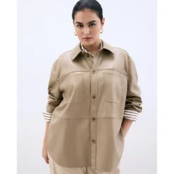Sobrecamisa de mujer efecto piel