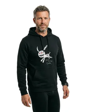 Felpa Con Cappuccio Walk In The Dark Black 2XL