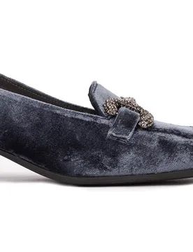 Zapatos de salón de mujer de terciopelo con adorno - Pedro Miralles - FashionsVida