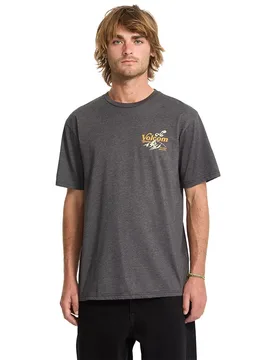 T-shirt à Manches Courtes Back Country Heather Black XS - Volcom - FashionsVida