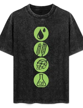 BEER: Water, Barley, Hops & Yeast T-Shirt Thanksgiving Casual Tee - Aliexpress - FashionsVida