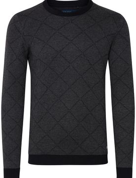 BLEND Jersey 'Nison' gris / negro