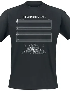 T-Shirt - The Sound Of Silence - L bis 5XL - für Männer - Größe 5XL - schwarz - Männer - male - Sprüche - FashionsVida