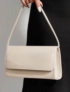 Bolso de mano de cuero PU de unicolor con espejo desmontable, bolso de noche elegante y encantador para mujer, adecuado para el uso diario, citas, fie - Shein - FashionsVida