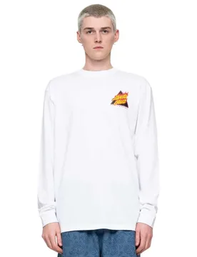 T-shirt à Manches Longues Flamed Not A Dot White M - Santa Cruz - FashionsVida