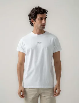 Camiseta de hombre de manga corta blanca - Scotta 1985 - FashionsVida