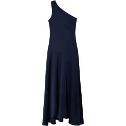 Vestido midi con escote asimétrico
