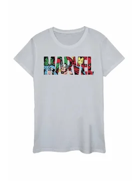 Women's Infill Character Logo T-Shirt in Grey Size: 2XL - Grey - Size: 2XL - Marvel - FashionsVida