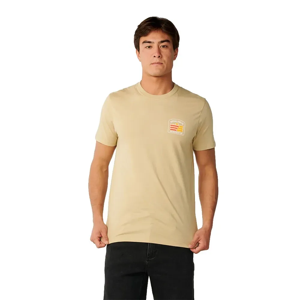 Maglietta A Maniche Corte Streamline Bells Khaki Sand 2XL - Rip curl - FashionsVida