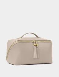 Personalised Large Toiletry Bag Beige female