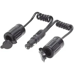 Single Plug With Dual Socket Extension Black One Size unisex