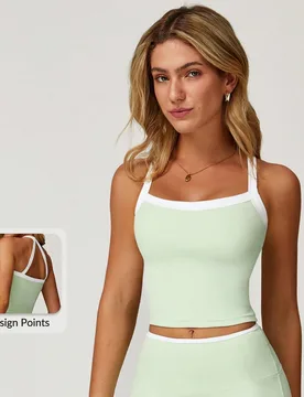 Top deportivo para mujer, top de yoga, conjunto de alta elasticidad para correr y fitness, camiseta sin mangas, cómodo y amigable con la piel - Shein - FashionsVida
