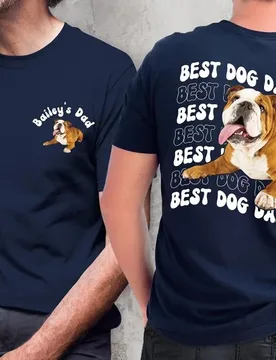 Personalized Dog Dad Shirt With Dog Photo Best Dog Dad Ever Gifts Men's Father's Day Birthday Gift for Pet Lover Unique T-shirt - Aliexpress - FashionsVida