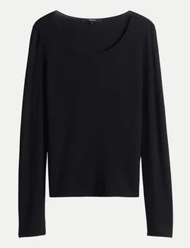 Slim-Fit Langarmshirt Kirosa Schwarz 36 - someday - FashionsVida