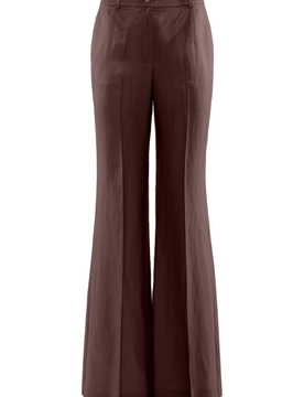 Pantalone a zampa donna cacao