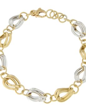 Bracciale Donna Oro Giallo Bianco GL100613