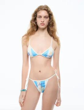 Bas De Bikini String Argentine Fifa World Cup™ Xs Bleu - Bershka - FashionsVida