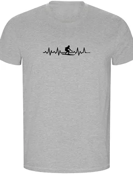 T-shirt à Manches Courtes Surf Heartbeat Eco Heather Grey 3XL - Kruskis - FashionsVida