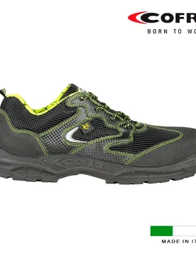 Chaussures De Sécurité Electric Black / Lime EU 45 - COFRA - FashionsVida