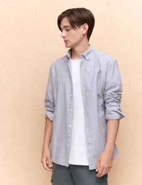 Camisa manga larga para hombre oxford rayas - Easy Wear - FashionsVida