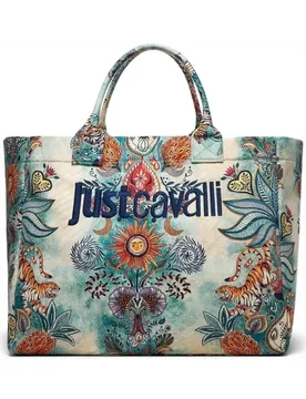 Borsa shopping Beach Capsule Donna Tropical Garden in Canvas - Just cavalli - FashionsVida