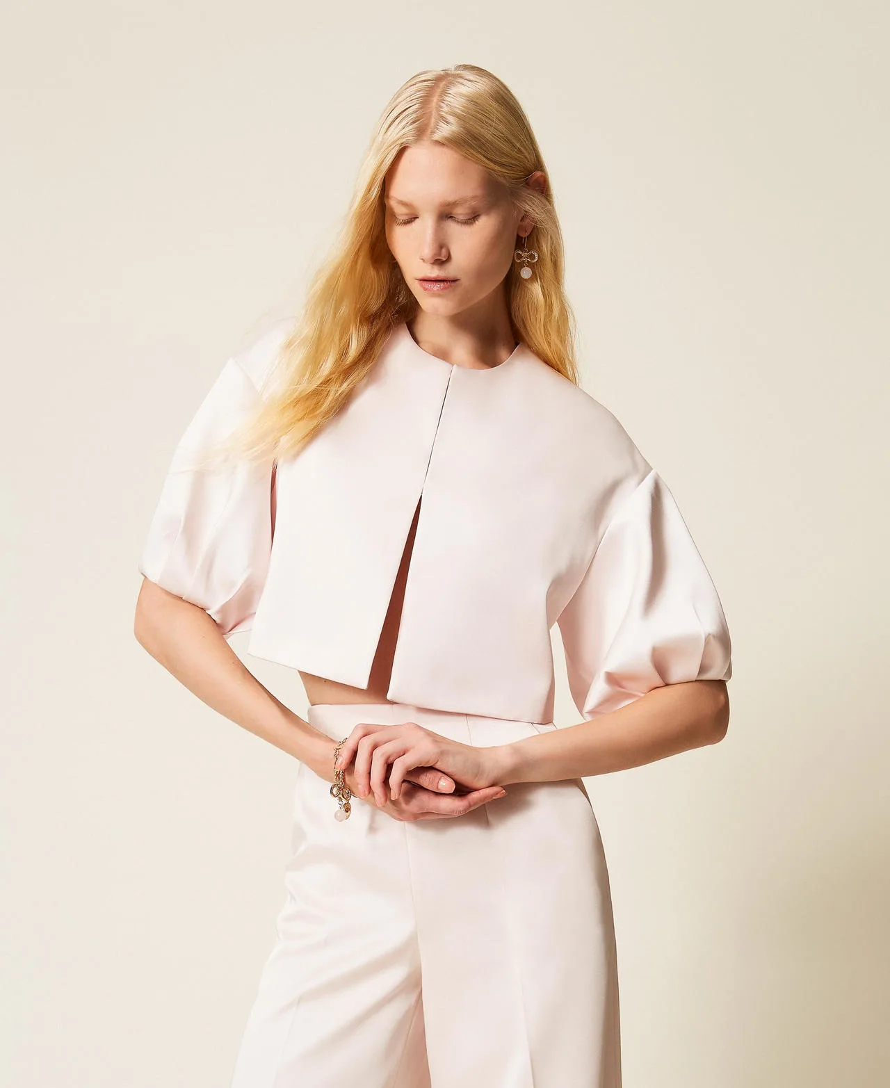 Blouson cropped en satin duchesse - TWINSET - FashionsVida