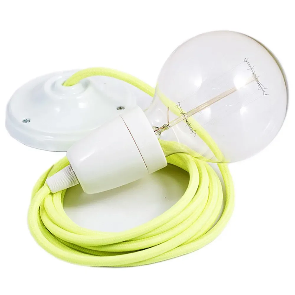 Cables Suspension Luminaire Rf10 50 Cm Neon Yellow / White One Size - Creative - FashionsVida