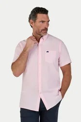 Classic Short Sleeve Linen Mens Shirt - - Size: 4XL