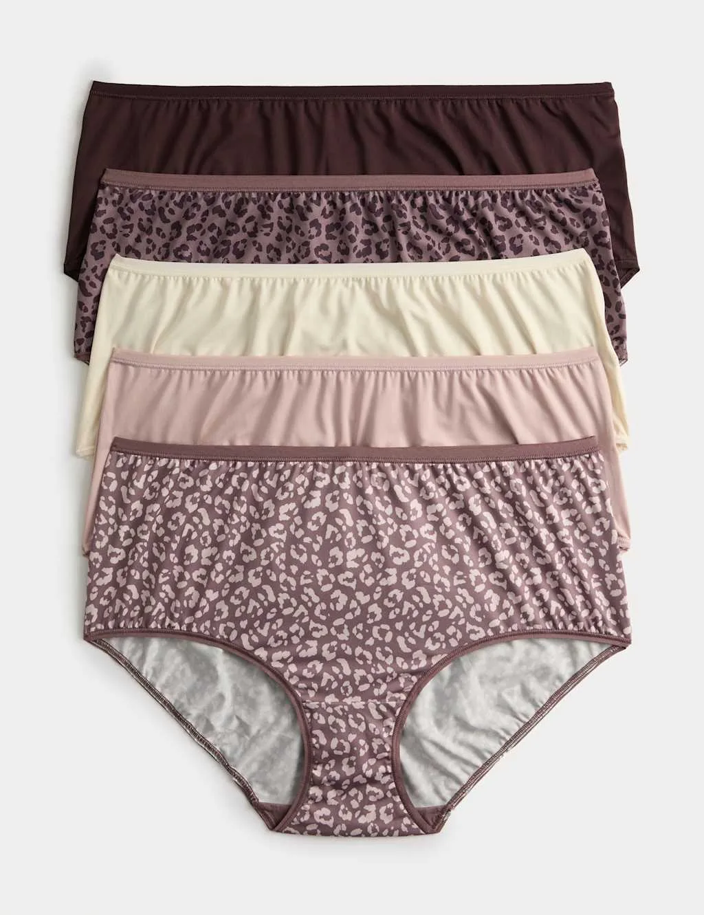 Pk Microfibre High Rise Shorts Brown Mix female - M&S - FashionsVida