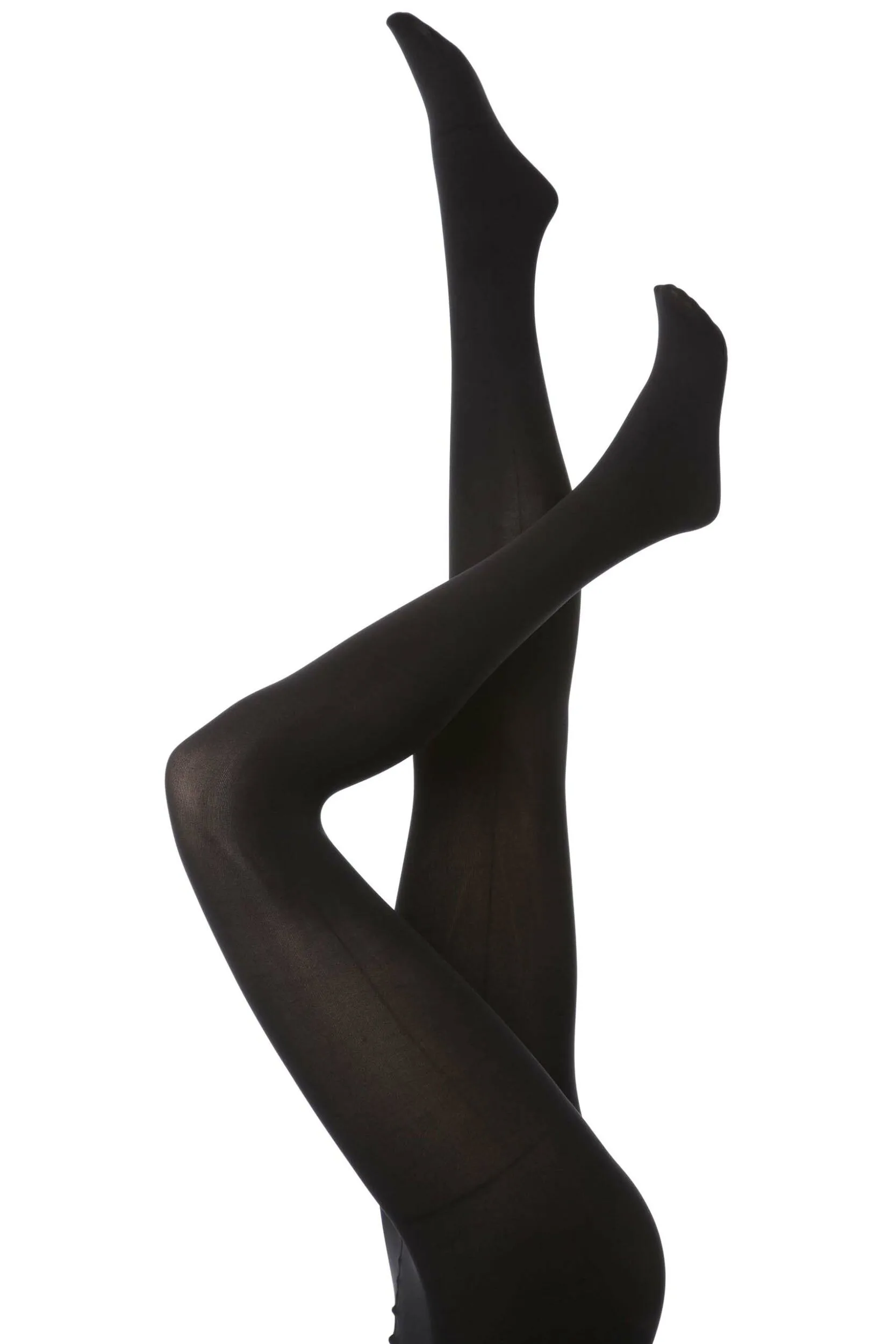 Pair Black 100 Denier Opaque Tights Ladies Small - - Black - Size: Small - Charnos - FashionsVida