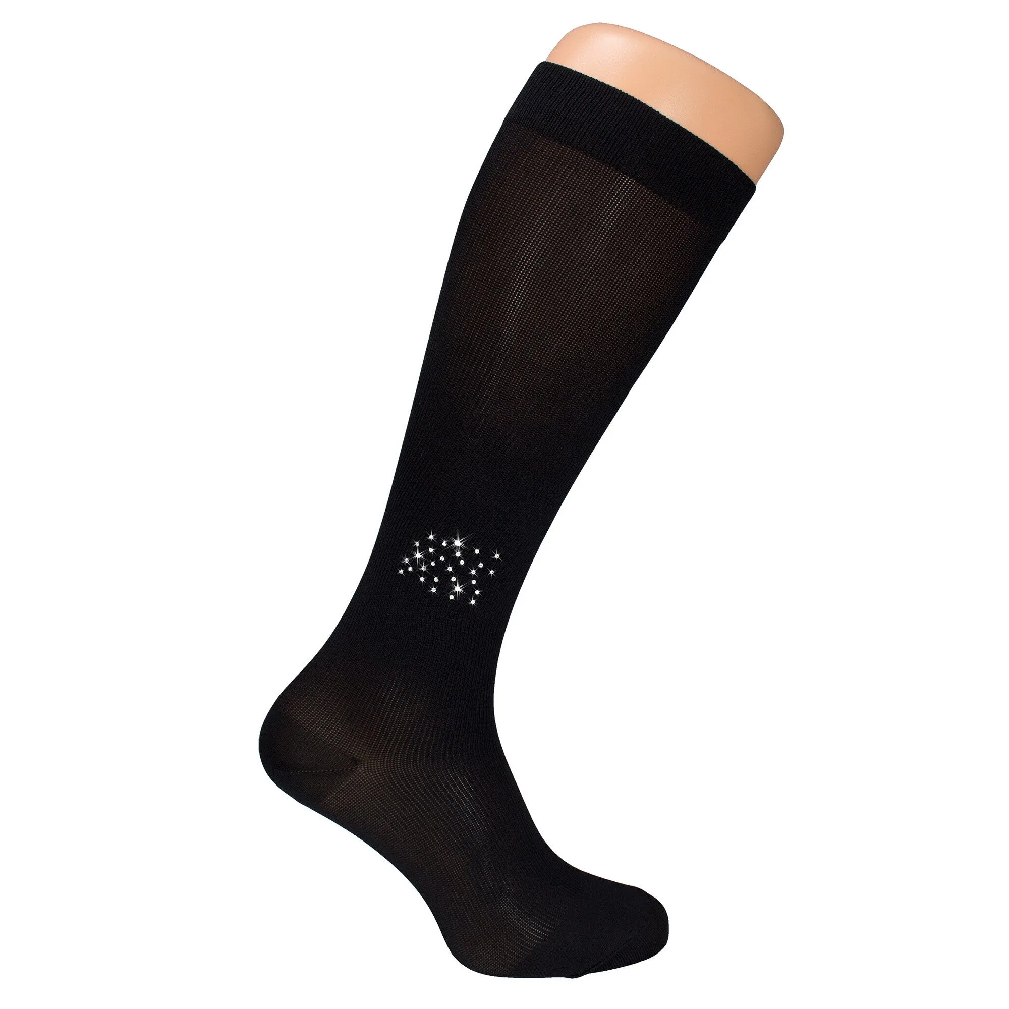 ® Reisestrümpfe schwarz mit Strasssteinen G62 - Hydas - FashionsVida