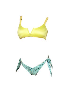 Bikini Top Lime/azzurro M22-0312X1