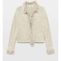 Chaqueta corta de mujer con flecos