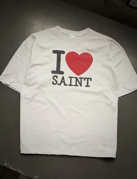 SAINT I Love SAINT T-shirt – New Summer Print Loose Fit Hip-hop Men’s and Women’s Casual Short-sleeved T-shirt - Aliexpress - FashionsVida