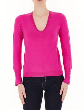 Maglia scollo V LIU JEANS VIOLA S