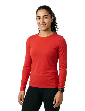 Maglietta A Maniche Lunghe Cilja Dark Red XS