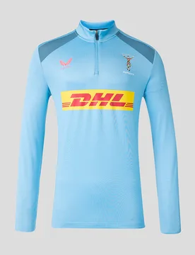 Harlequins Men's 2026/27 Training Quarter Zip Top Blue XL male - Castore - FashionsVida