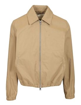 Giacca Con Zip In Gabardine Di Cotone