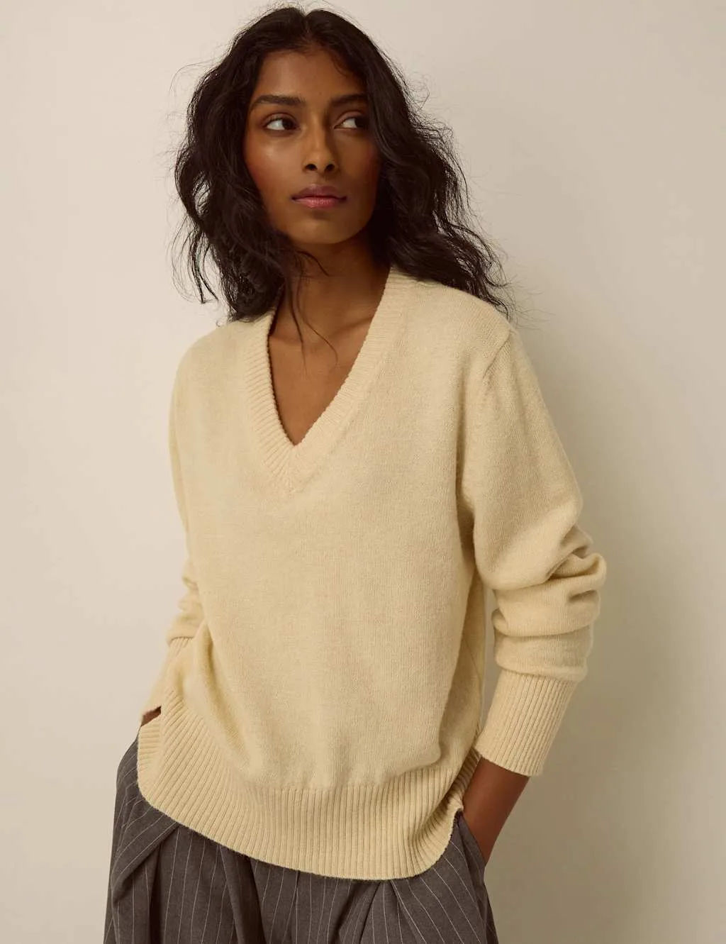 Monsoon V-Neck Jumper Yellow female - Monsoon - FashionsVida