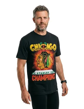 T-shirt à Manches Courtes Nhl Chicago Blackhawks Sigma Black M - 47 - FashionsVida