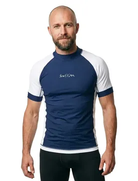 Rash Guard Manches Courtes Tech Sun Navy / White) M