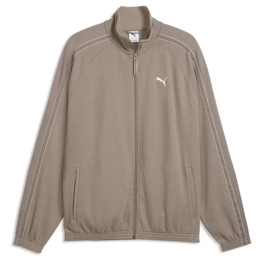 Wende-Sweatjacke mit Rippstrick - Beige - male - Size: L - Puma - FashionsVida